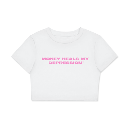 M.H.M.D Cropped T-Shirt - Bubblegum Pink