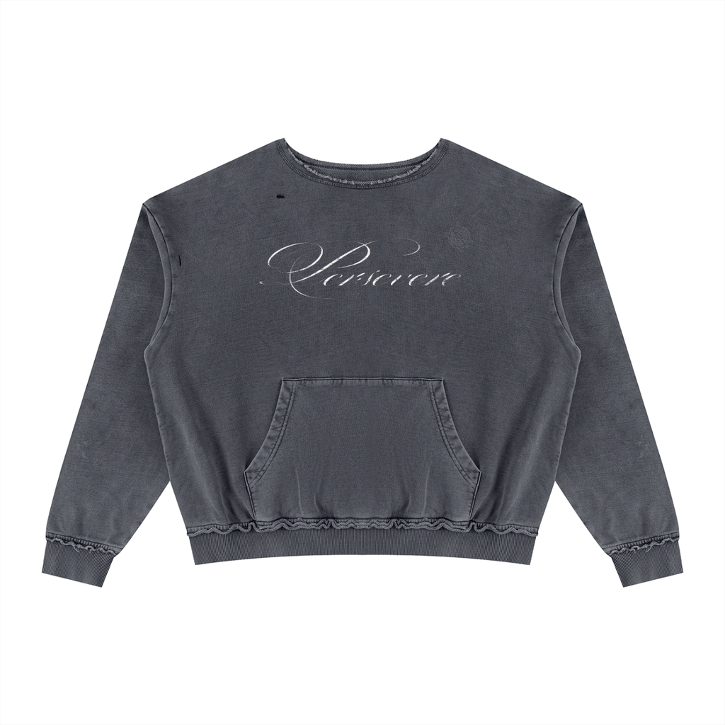 Persevere - Raw Edge Crewneck