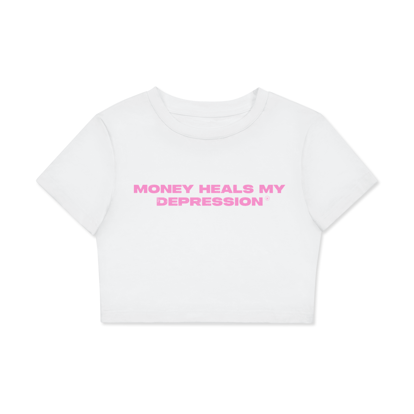 M.H.M.D Cropped T-Shirt - Bubblegum Pink