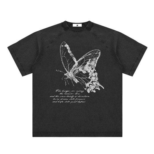 “ Life ” - Vintage Washed Raglan Cotton T-Shirt