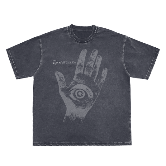 "Eye Of the Beholder" - Double Neckline Vintage Washed T-Shirt