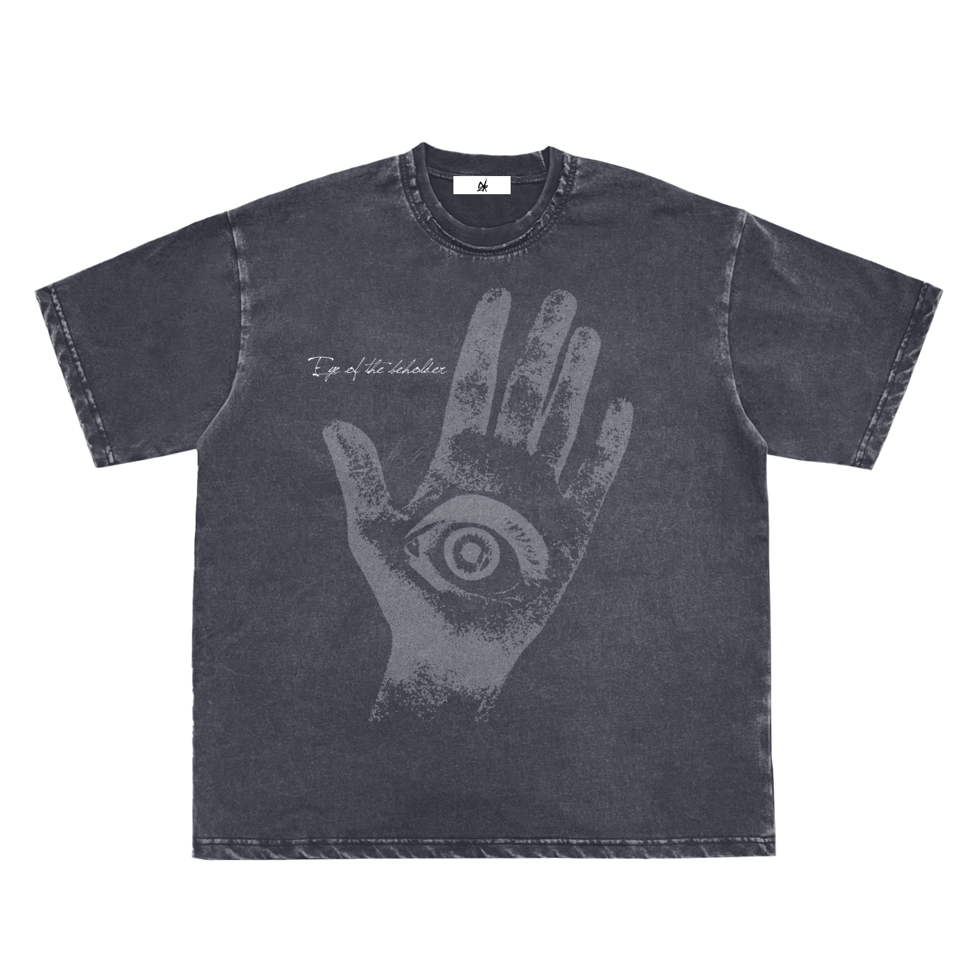 "Eye Of the Beholder" - Double Neckline Vintage Washed T-Shirt