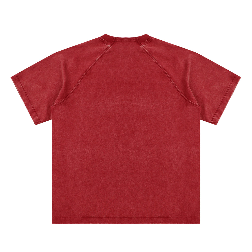 "Life" - Vintage Washed Raglan Cotton T-Shirt