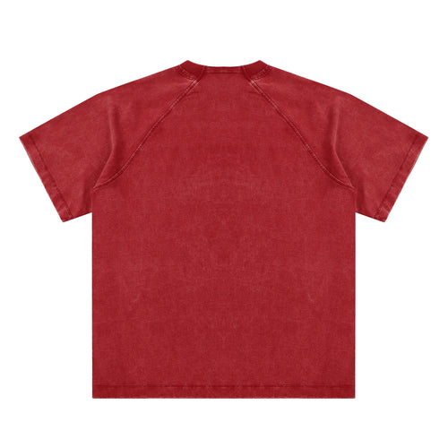 "Life" - Vintage Washed Raglan Cotton T-Shirt