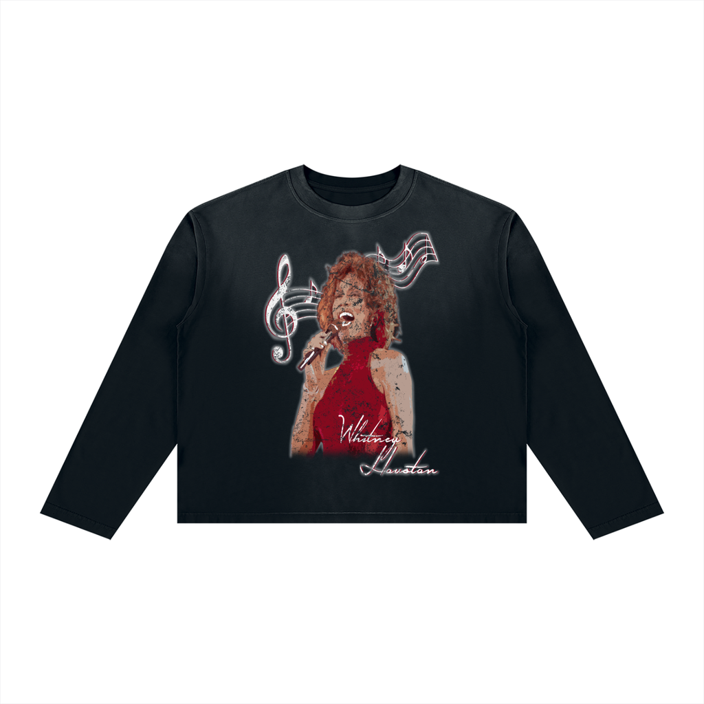 Whitney Houston - Sunfade Long Sleeve T-Shirt